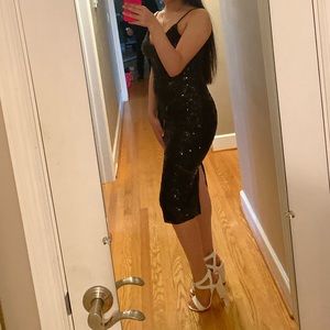 Black sequins dress